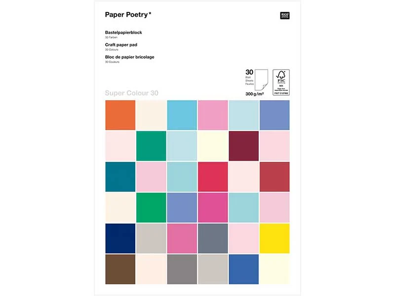 Bloc de papier bricolage - Super Multi Colours