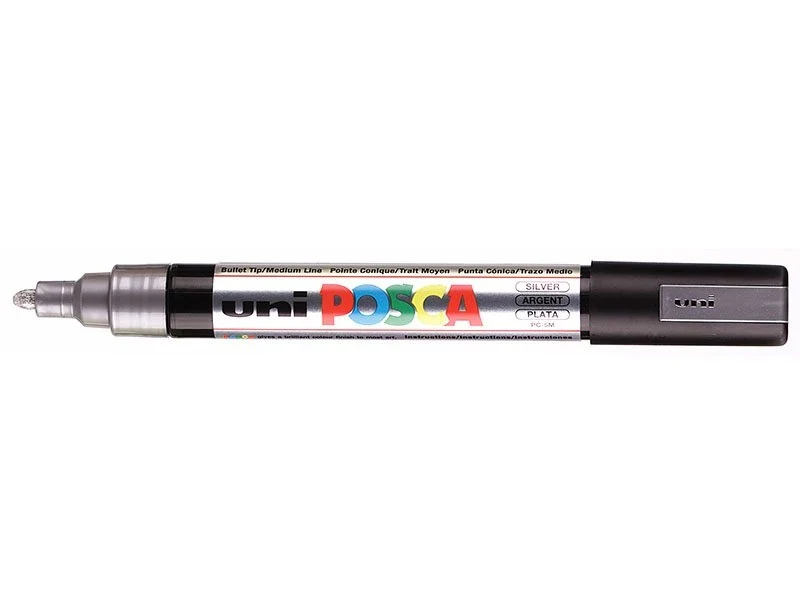 Marqueur posca - pointe moyenne 2,5 mm - Argenté - PC5M
