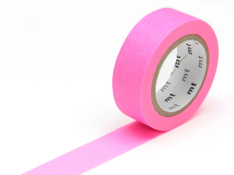 Masking tape uni - Rose Fluo