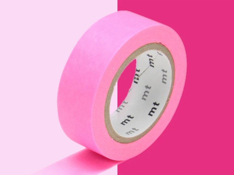 Masking tape uni - Rose Fluo