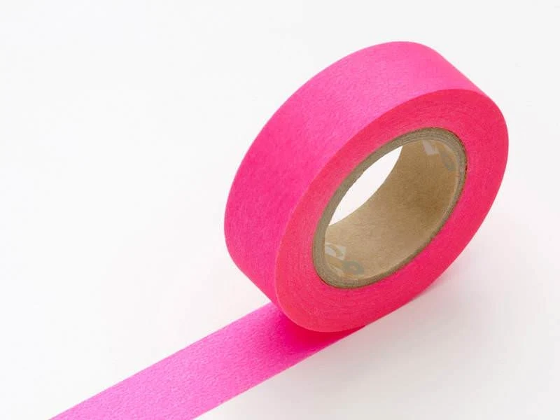 Masking tape uni - Rose Fluo