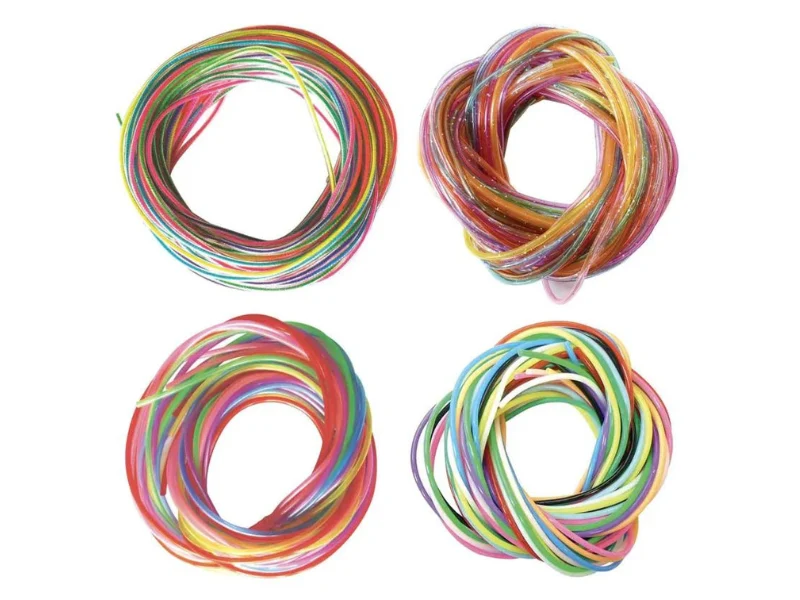 12 fils de scoubidous - Effet perlé nacré