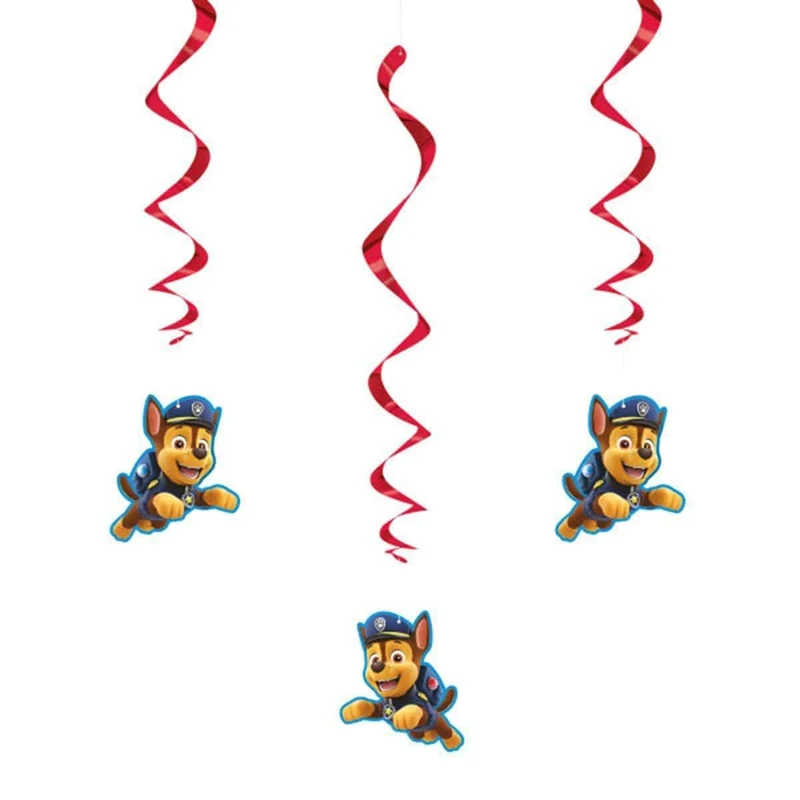 Paw Patrol swirl decorations, 3 par paquet