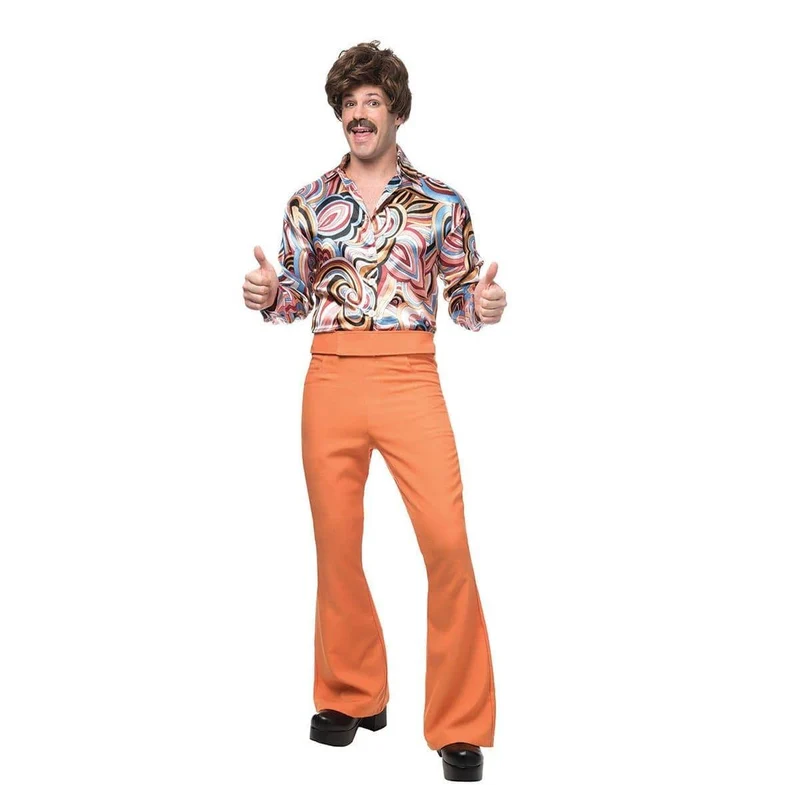 70's Orange Dude Costume for Adults