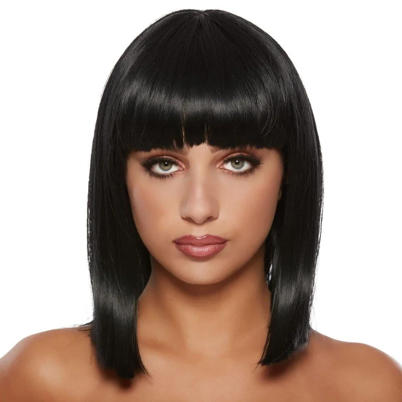 Black Kendall Mid-length Wig for Women