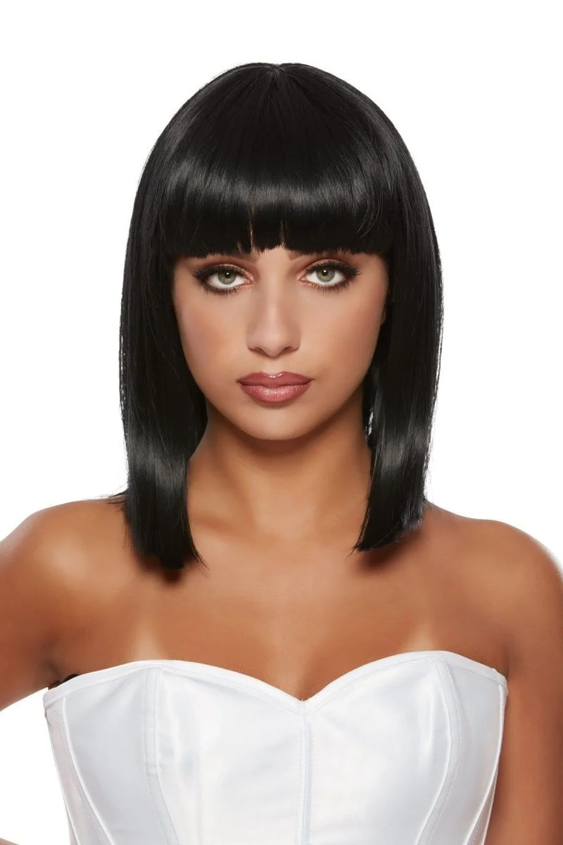 Black Kendall Mid-length Wig for Women