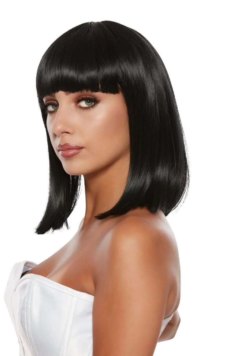 Black Kendall Mid-length Wig for Women