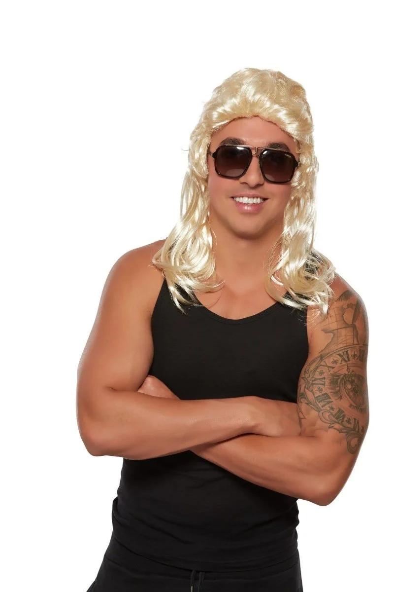 Blond Mullet Wig for Men