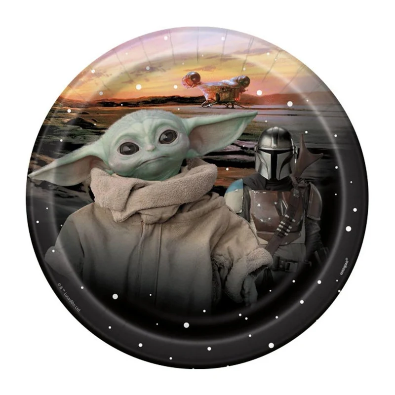 Baby Yoda Dessert plates 7 inches, 8 per package