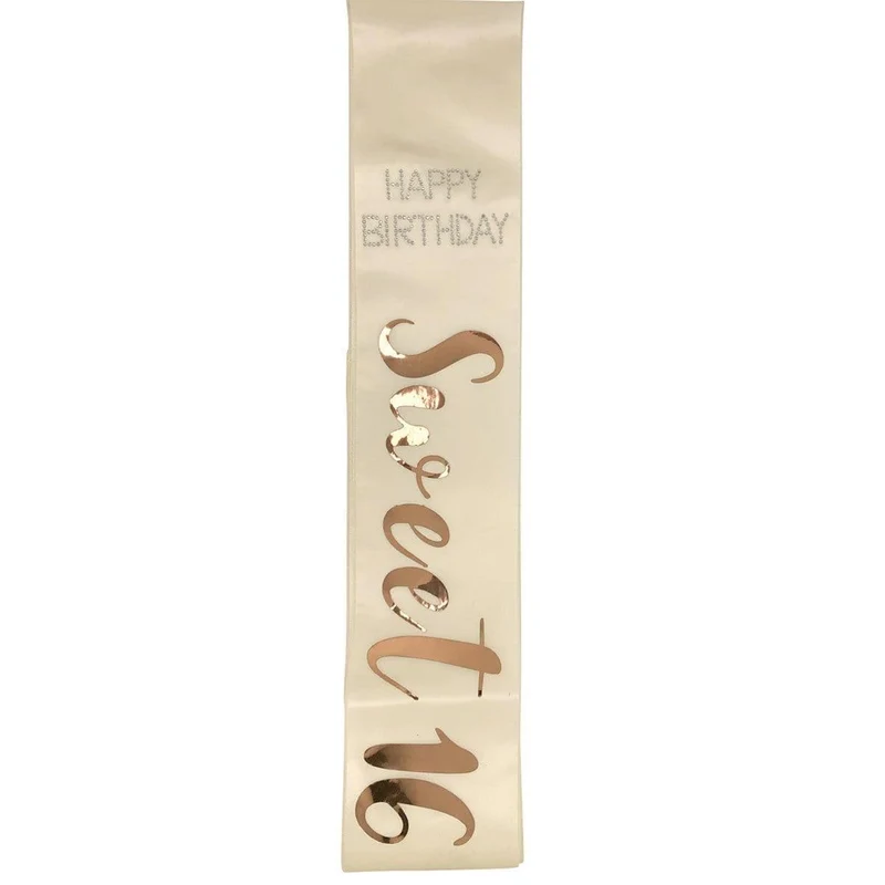 16th Birthday Sash Rose Gold