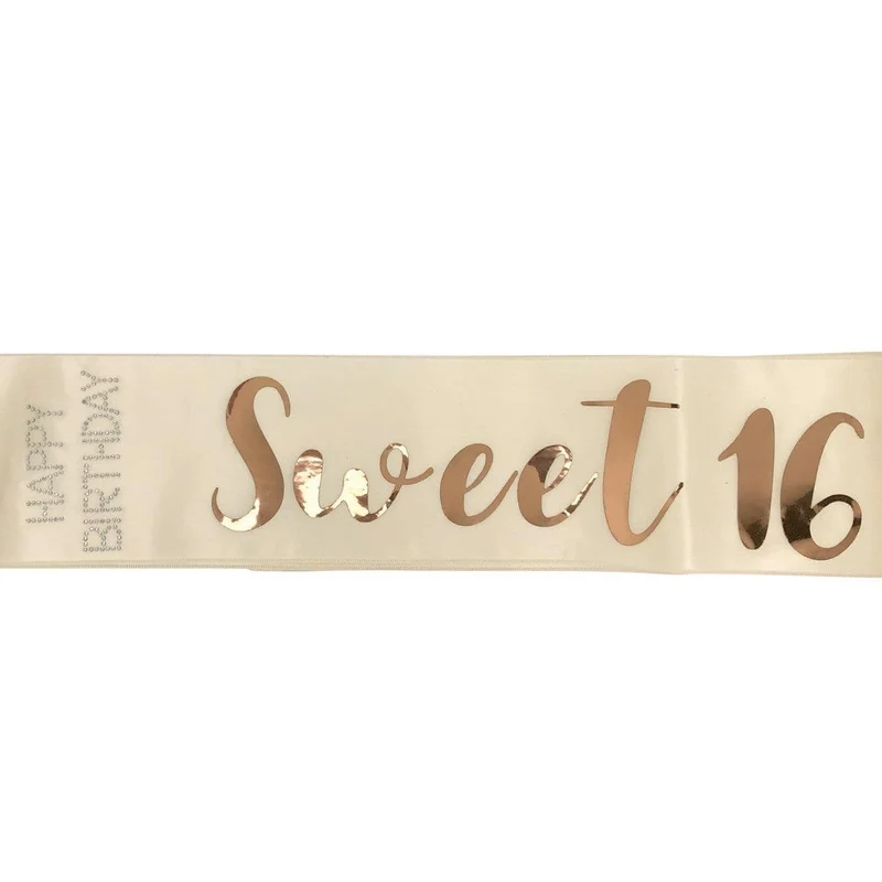 16th Birthday Sash Rose Gold