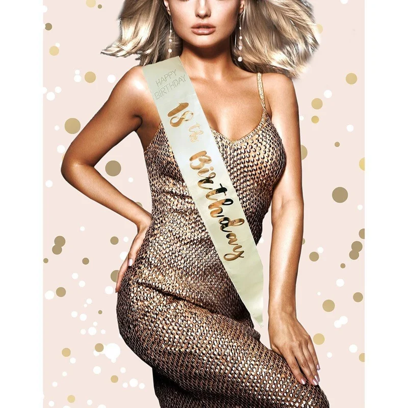 Rose Gold Birthday Sash - 18th