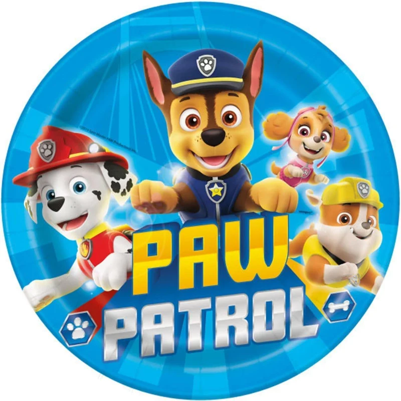 Paw Patrol Dinner Plates 9 inches, 8 per package