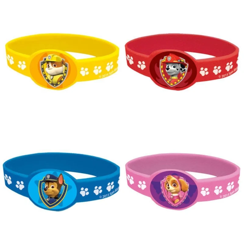 Paw Patrol rubber bracelets, 4 per package