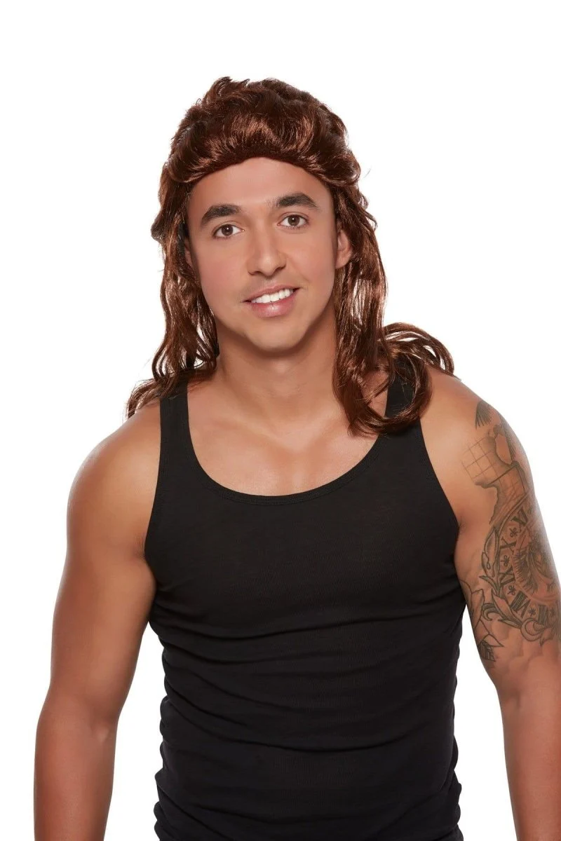 Brown Mullet Wig for Men