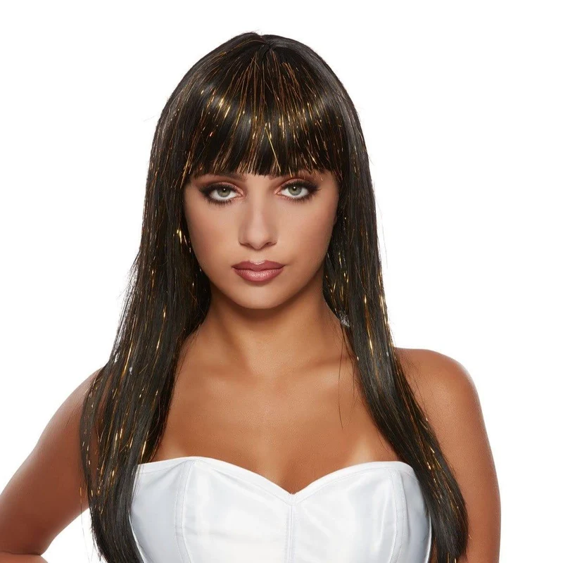 Black Cleo Straight Wig for Women