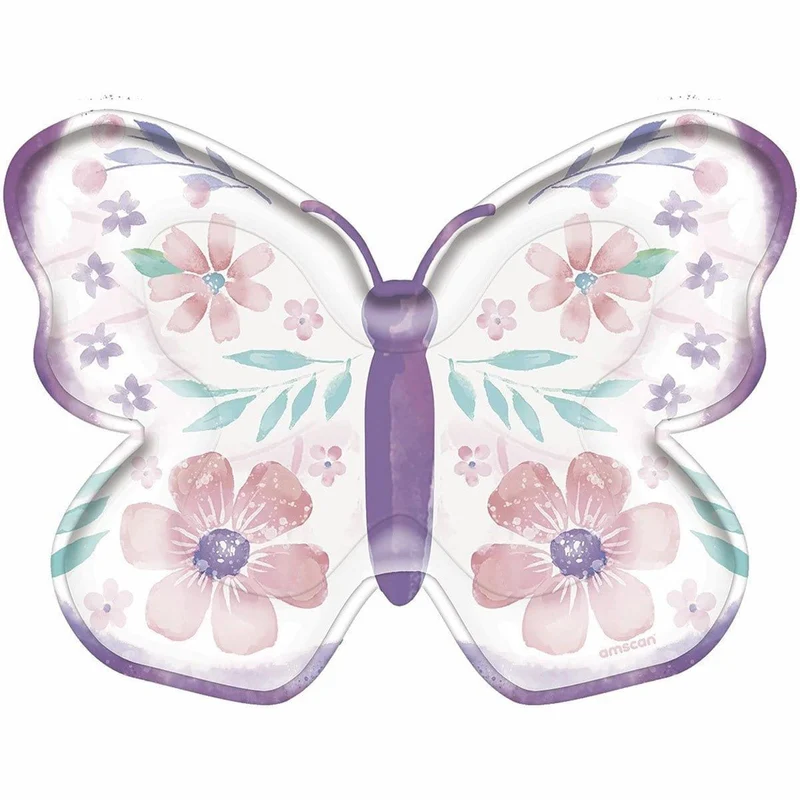 Flutter Party Shaped Plate, 8 Count