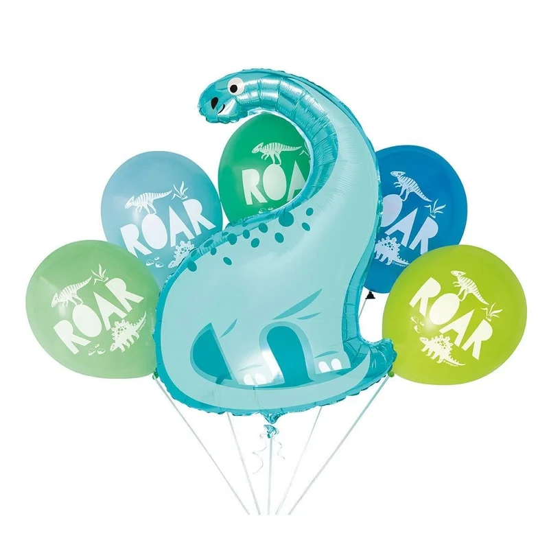 Blue & Green Dinosaur Balloon Bouquet Kit