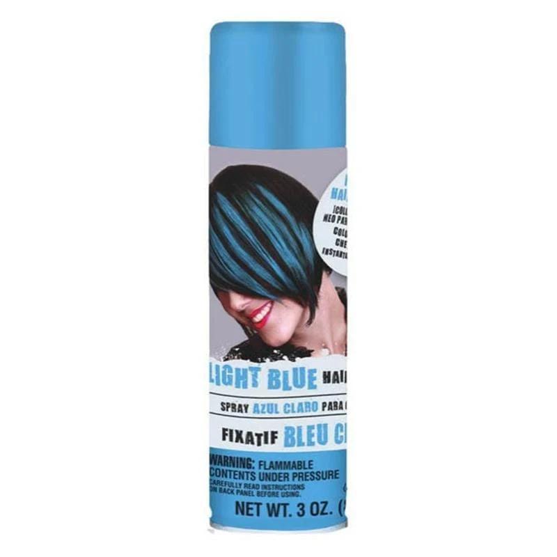 Light blue hair spray