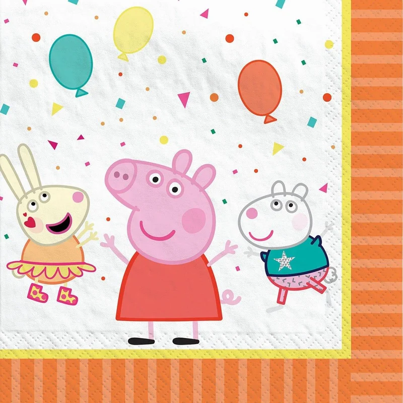 Peppa Pig Confetti Lunch Napkins, 16 Count
