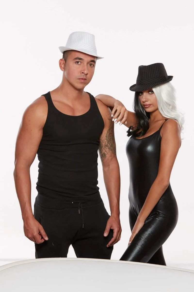 Black fedora hat with white stripes for adults