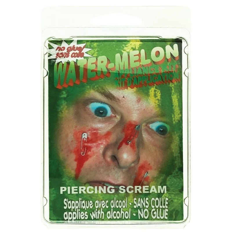 Safety pin piercing latex free kit for special effects