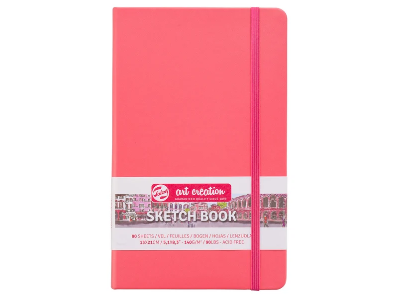 Cahier de Croquis Rouge Corail 13 x 21 cm - Talens Art Creation