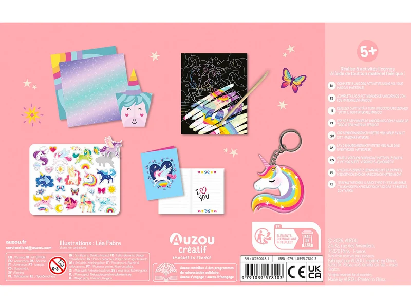 Activités 100% Licornes cartes à gratter - Auzou