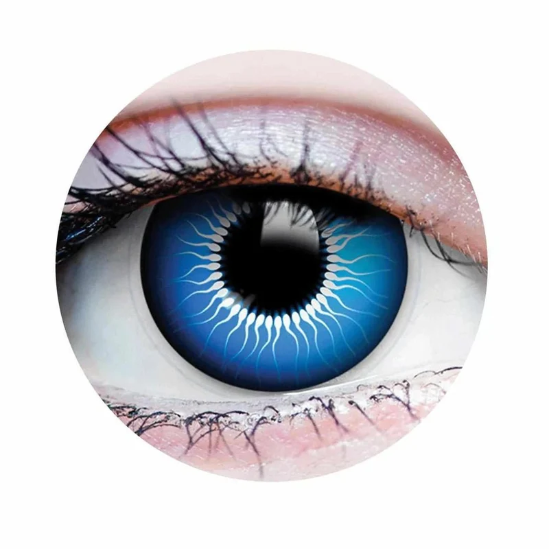 PRIMAL® Chucky - Vivid Blue Coloured Contact Lenses, 3 months usage