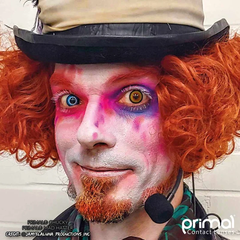 PRIMAL® Chucky - Vivid Blue Coloured Contact Lenses, 3 months usage