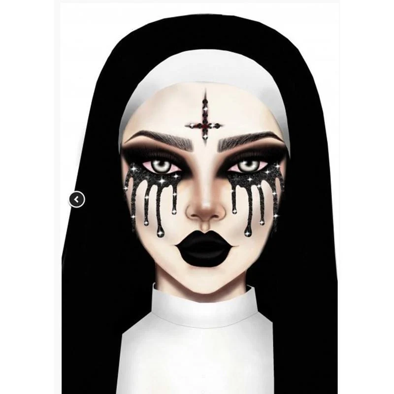 Possessed adhesive face jewels