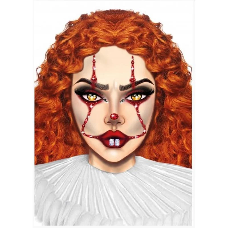 Clown adhesive face jewels