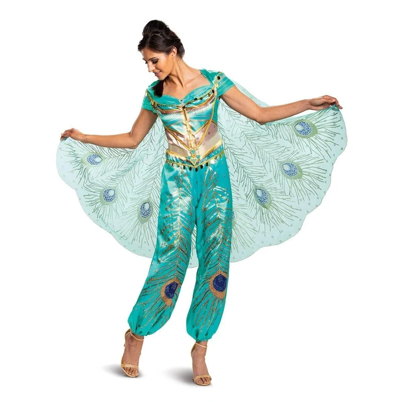 Jasmine Deluxe Costume for Adults, Aladdin