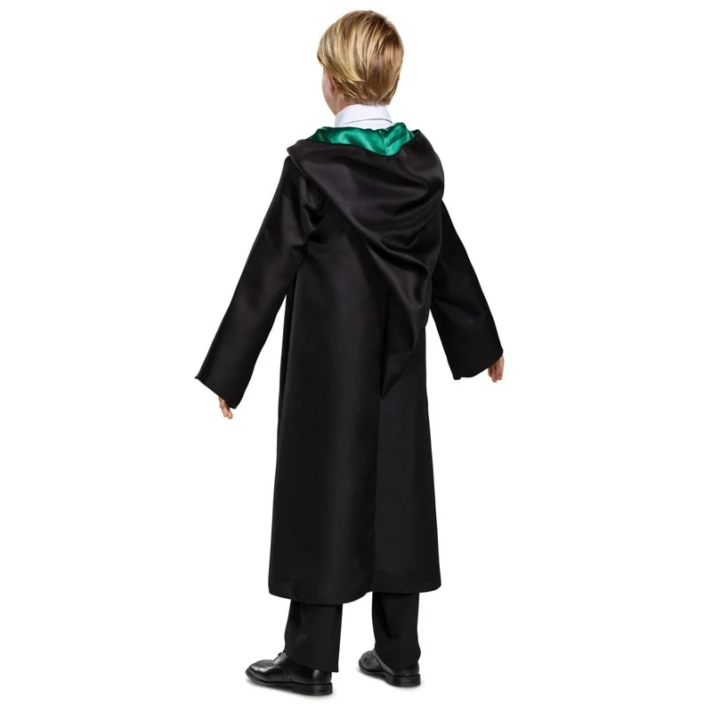 Harry Potter Slytherin Robe Costume for Kids, Black and Green Robe