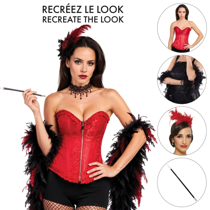 Gatsby Lady Corset Costume Accessory Kit
