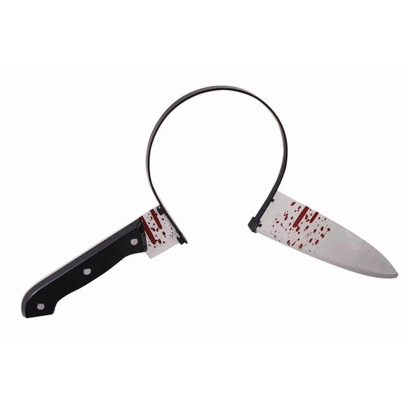 Bloody knife headband for adults