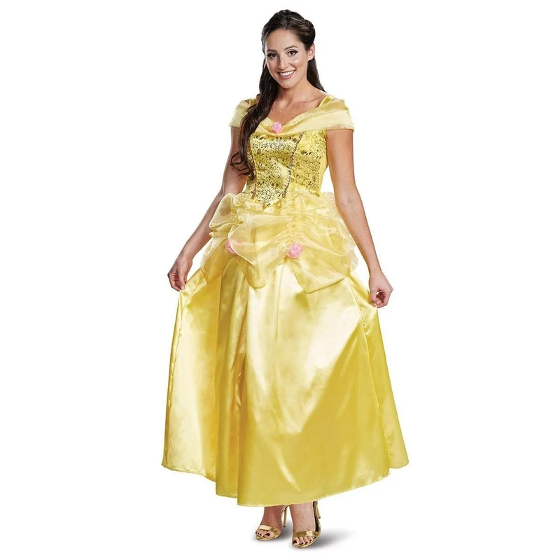 Belle Deluxe Dress for Adults, Beauty and the Beast, Yellow Dress