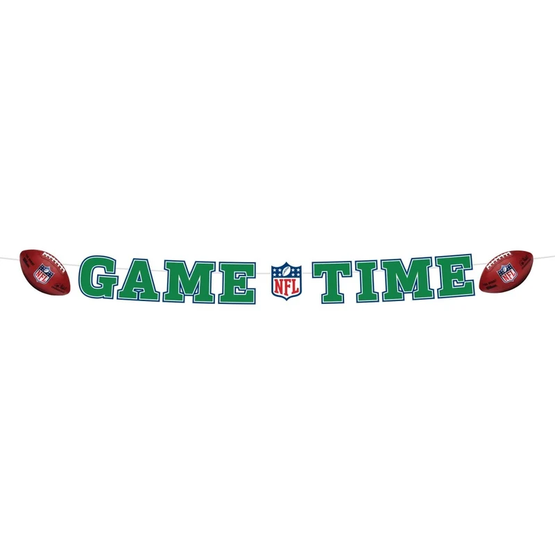 NFL Drive "Game Time" Jumbo Paper Letter Banner, 1 Count
