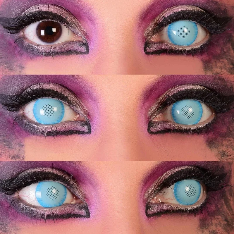 PRIMAL® Saiyan - Blue Cosplay Coloured Contact Lenses, 3 months usage