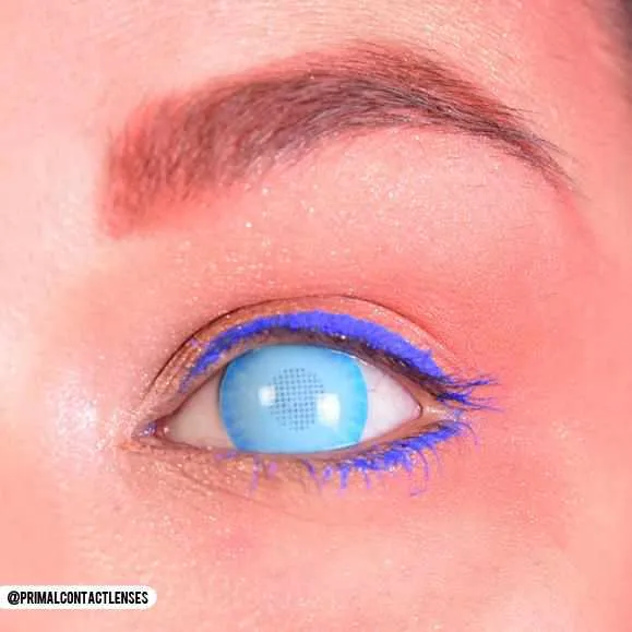 PRIMAL® Saiyan - Blue Cosplay Coloured Contact Lenses, 3 months usage