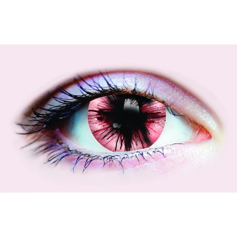 PRIMAL® Doom - Red, Black, White Coloured Contact Lenses, 3 months usage