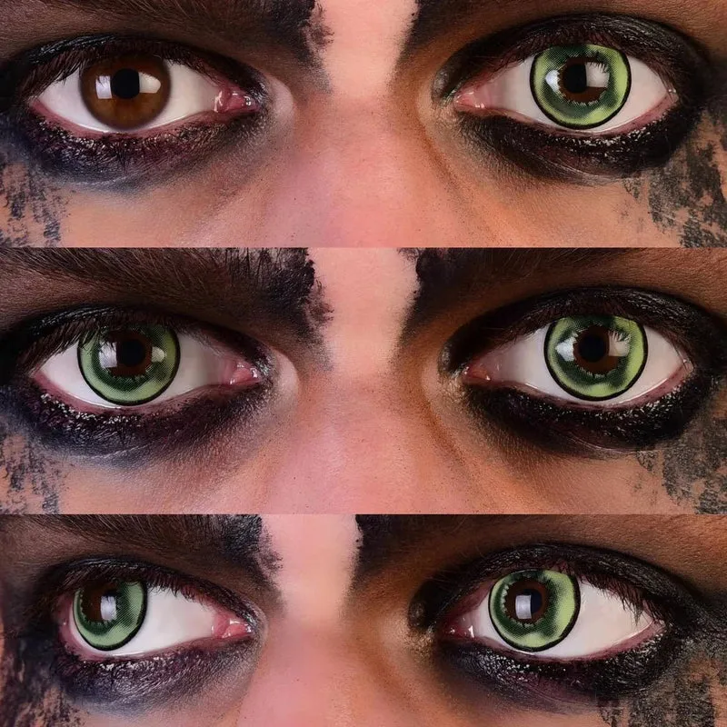 PRIMAL® Lizard King - Green Coloured Contact Lenses, 3 months usage