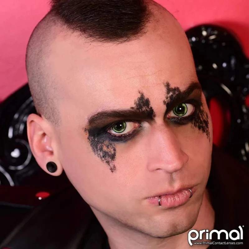 PRIMAL® Lizard King - Green Coloured Contact Lenses, 3 months usage