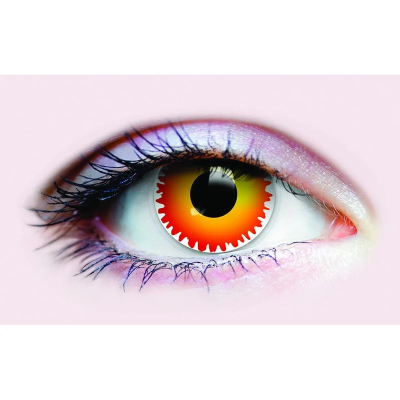 PRIMAL® Pennywise - Orange and Yellow Coloured Contact Lenses, 3 months usage