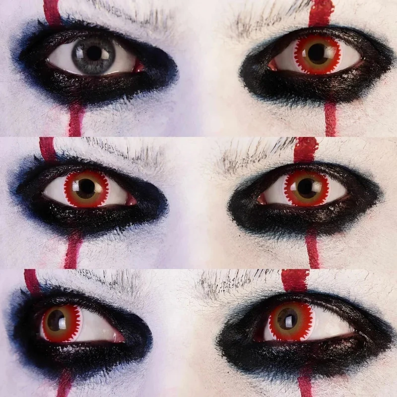 PRIMAL® Pennywise - Orange and Yellow Coloured Contact Lenses, 3 months usage