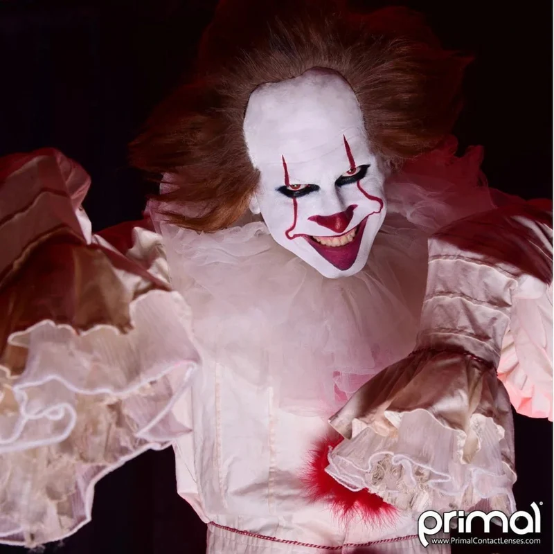 PRIMAL® Pennywise - Orange and Yellow Coloured Contact Lenses, 3 months usage