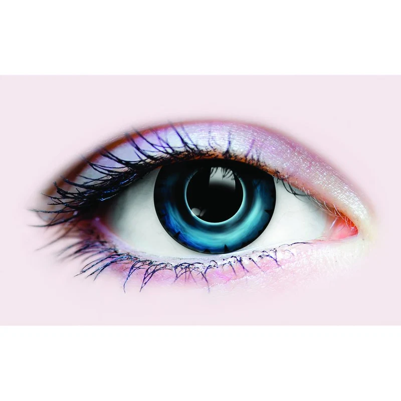PRIMAL® Piranha I - Blue Coloured Contact Lenses, 3 months usage