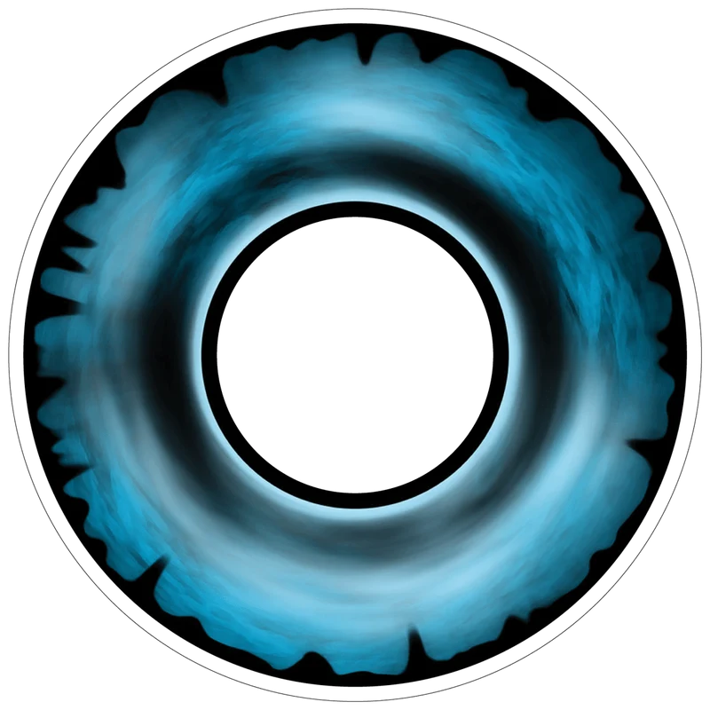 PRIMAL® Piranha I - Blue Coloured Contact Lenses, 3 months usage