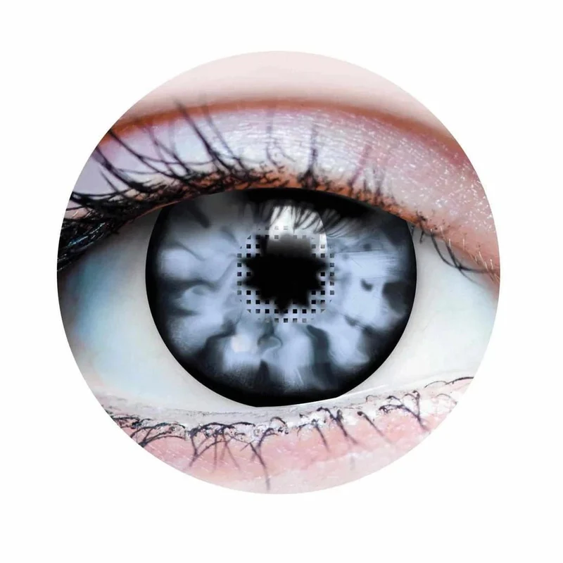 PRIMAL® White Walker I - Grey Coloured Contact Lenses, 3 months usage