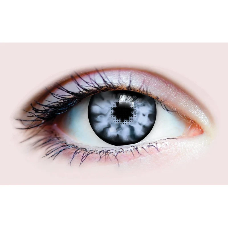 PRIMAL® White Walker I - Grey Coloured Contact Lenses, 3 months usage